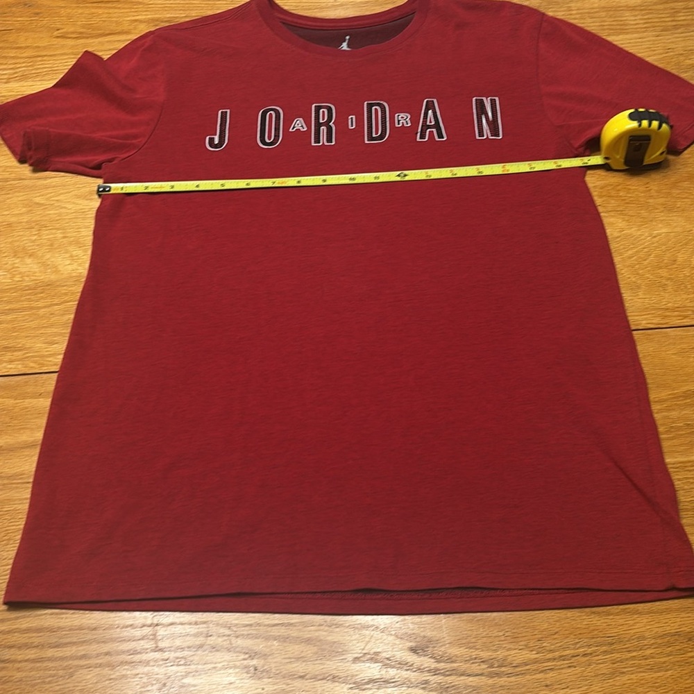 3 piece Jordan outfit Jordan Red Graphic Crewneck Trio with Black Red Logo Pants - Picture 5 of 9